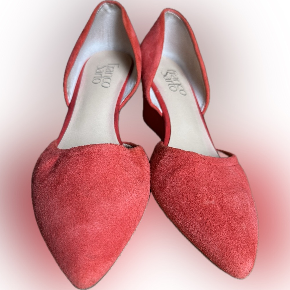 Franco Sarto Women's Red Suede Wedges